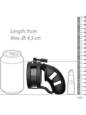 ManCage: Model 18 Silicone with Ballsplitter, 9 cm, svart