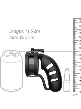 ManCage: Model 19 Silicone with Ballsplitter, 11.5 cm, svart