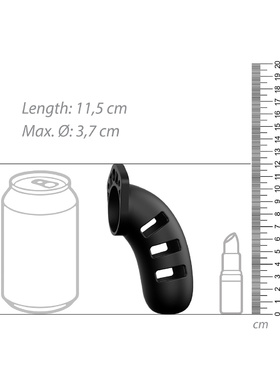 ManCage: Model 21 Silicone, 11.5 cm, svart