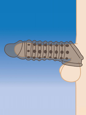Size Matters: Penis Enhancer Sleeve + 4 cm, rökfärgad