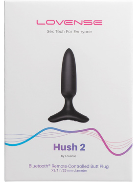 Lovense: Hush 2, Bluetooth Butt Plug, XS (25 mm)