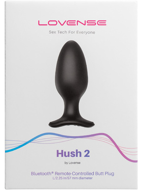 Lovense: Hush 2, Bluetooth Butt Plug, Large (57 mm)