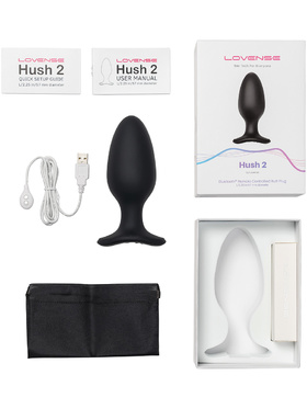 Lovense: Hush 2, Bluetooth Butt Plug, Large (57 mm)