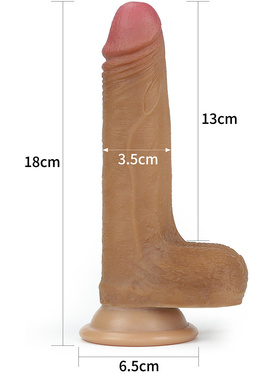 LoveToy: Dual-Layered Silicone Cock, 18 cm