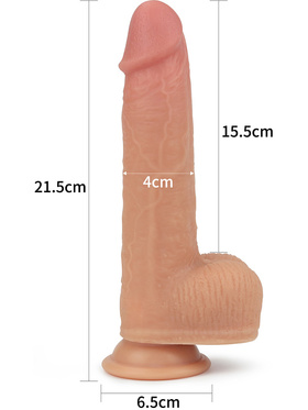 LoveToy: Anthony, Silicone Rotating Cock with Vibration, 22 cm