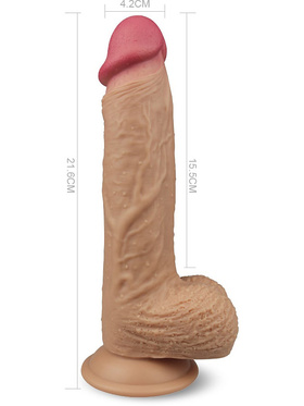 LoveToy: Liam, Silicone Rotating Cock with Vibration, 22 cm