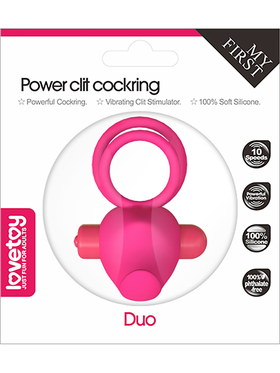 LoveToy: Power Clit Duo Cockring, rosa