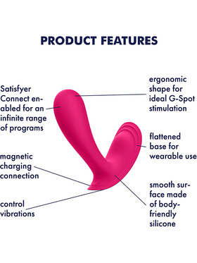 Satisfyer Connect: Top Secret, Wearable Vibrator, rosa