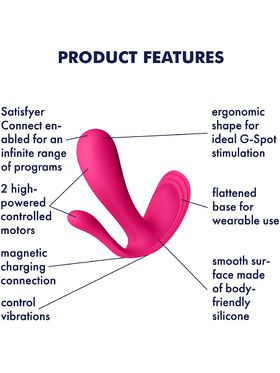 Satisfyer Connect: Top Secret +, Wearable Vibrator, rosa