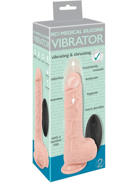 You2Toys: RC Medical Silicone Vibrator, Thrusting & Vibrating, 21 cm
