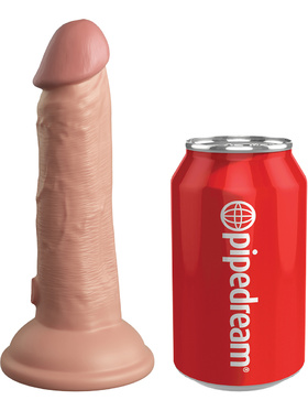 King Cock Elite: Dual Density Silicone Cock, 18 cm, ljus