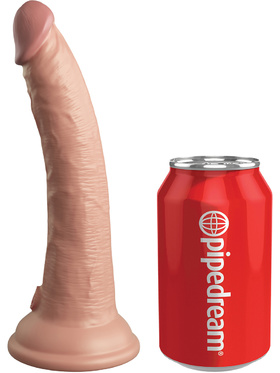 King Cock Elite: Dual Density Silicone Cock, 21 cm, ljus