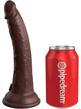 King Cock Elite: Dual Density Silicone Cock, 21 cm, mörk