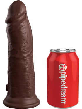 King Cock Elite: Dual Density Silicone Cock, 22 cm, mörk