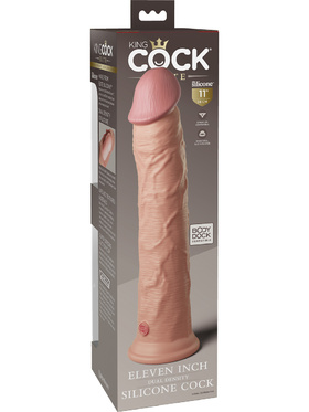 King Cock Elite: Dual Density Silicone Cock, 30 cm, ljus