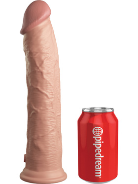 King Cock Elite: Dual Density Silicone Cock, 30 cm, ljus