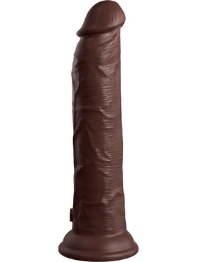 King Cock Elite: Dual Density Silicone Vibrating Cock, 25 cm, mörk