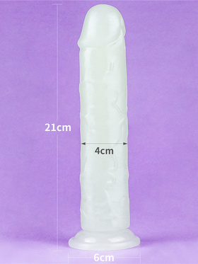 LoveToy: Lumino Play, Självlysande Dildo, 21 cm