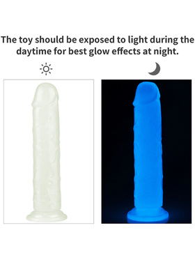 LoveToy: Lumino Play, Självlysande Dildo, 21 cm