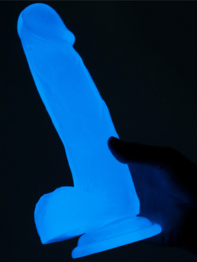 LoveToy: Lumino Play, Självlysande Dildo, 19 cm