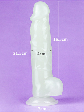 LoveToy: Lumino Play, Självlysande Dildo, 22 cm