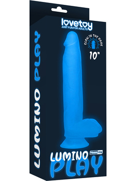 LoveToy: Lumino Play, Självlysande Dildo, 26 cm