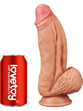 LoveToy: Dual-Layered Silicone Cock, 25 cm, ljus