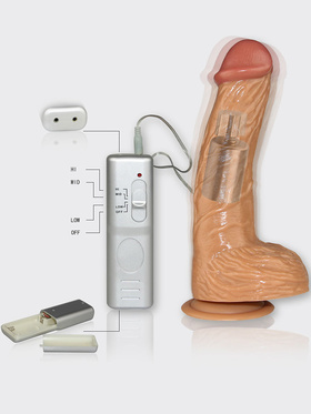 LoveToy: Real Extreme Extra Girth Dildo Vibrator, 22 cm