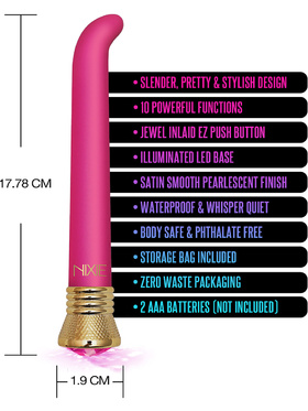 Global Novelties: Nixie Jewel, 10 Function G-Spot Vibe, rosa