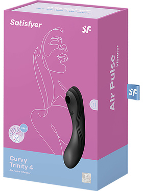 Satisfyer: Curvy Trinity 4, Air Pulse Vibrator, svart