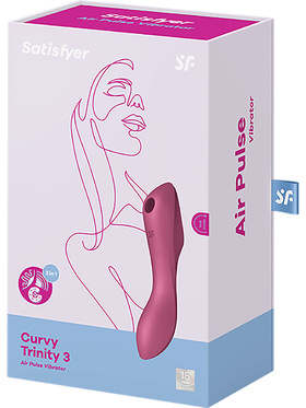 Satisfyer: Curvy Trinity 3, Air Pulse Vibrator, röd