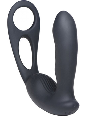 Alpha-Pro: 7X P-Strap Milker, Vibrating Prostate Plug with Rings