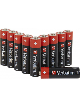 Verbatim Batterier: Premium, AA (LR6), 1,5V, Alkaline, 10-pack