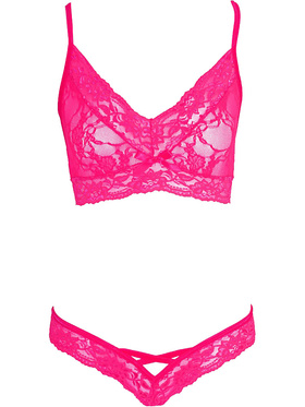 Cottelli Lingerie: Spets-BH & trosor, rosa