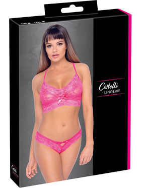 Cottelli Lingerie: Spets-BH & trosor, rosa