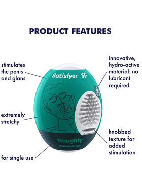 Satisfyer: Masturbator Egg, Naughty, 3-pack