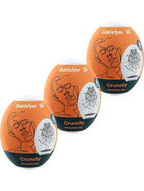 Satisfyer: Masturbator Egg, Crunchy, 3-pack