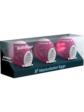 Satisfyer: Masturbator Egg, Bubble, 3-pack