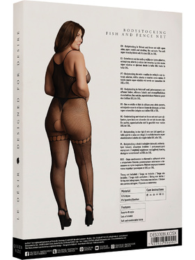 Le Désir: Duo Net High Neck Bodystocking, One Size Plus