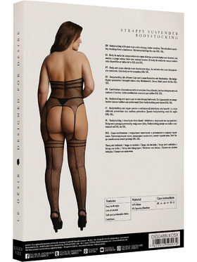 Le Désir: Strappy Suspender Bodystocking, One Size Plus