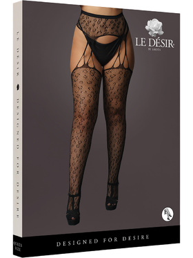 Le Désir: Suspender Leopard Pantyhose, One Size Plus