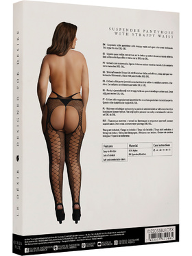 Le Désir: Suspender Pantyhose with Strappy Waist, One Size Plus