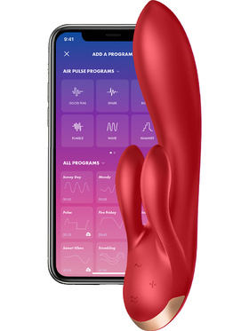 Satisfyer Connect: Double Flex Vibrator, röd