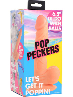 Pop Peckers: Poppin Dildo 16.5 cm, ljus