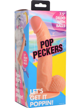 Pop Peckers: Poppin Dildo 19 cm, ljus