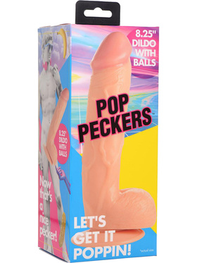 Pop Peckers: Poppin Dildo, 21 cm, ljus
