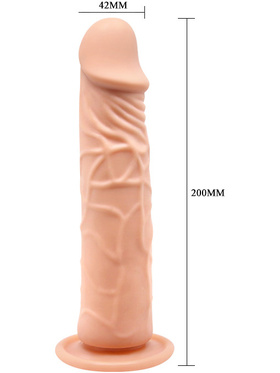 Barbara Calvin: Realistisk Dildo med Sugpropp, 20 cm