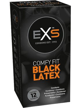 EXS Black Latex: Kondomer, 12-pack
