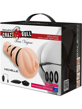 Crazy Bull: Michelle, Vibrating Vagina Masturbator with Rings