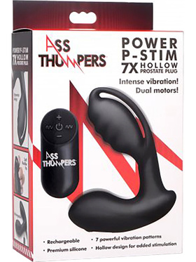 Ass Thumpers: P-Stim 7X Hollow Prostate Plug + Remote